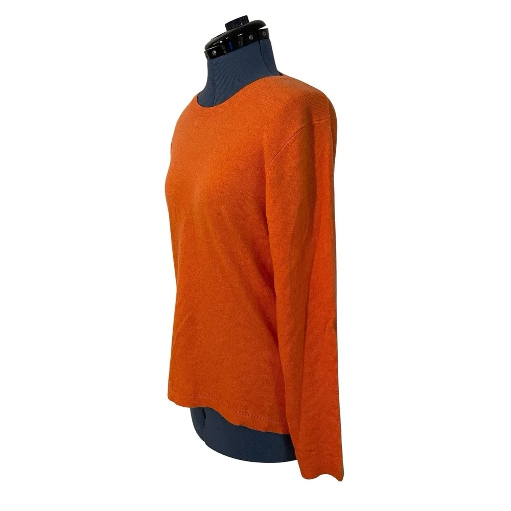 Claudia Nichole Cashmere Orange Cashmere Longsleeve Sweater Swiftie Cozy‎ L NEW - Picture 2 of 11